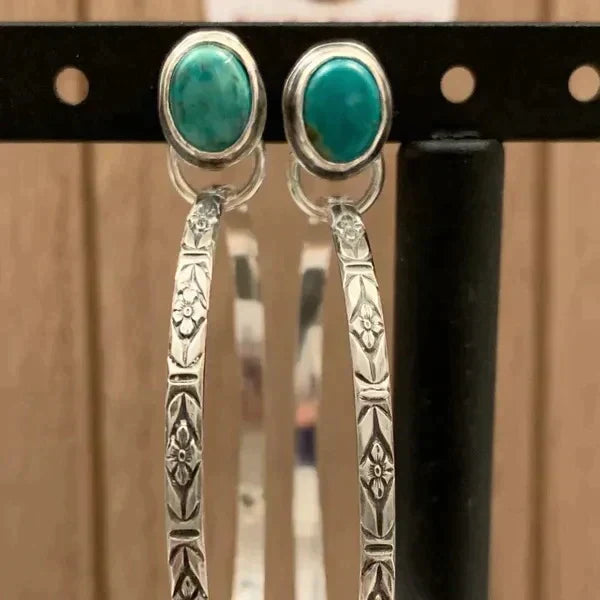 Pendientes vintage boho de ónix