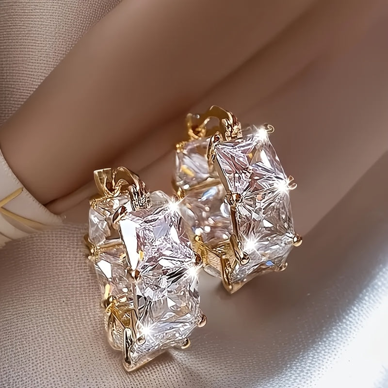 Pendientes Vintage Boho Colgantes de Circonia Cúbica Transparente