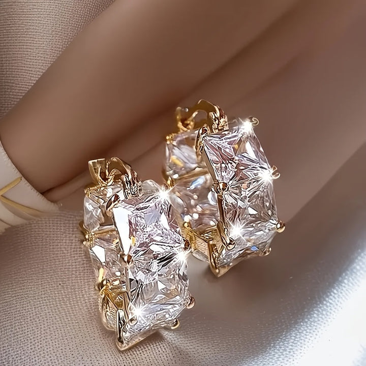 Pendientes Vintage Boho Colgantes de Circonia Cúbica Transparente