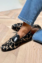 Animal Print Loafer with Elegant Detail