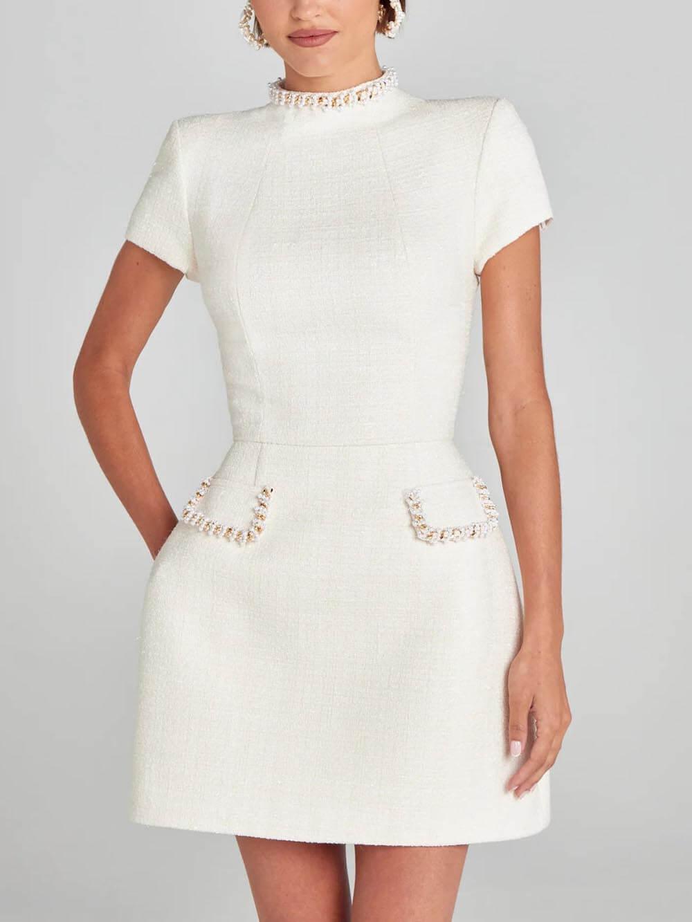 Vestido mini con bolsillos Lila