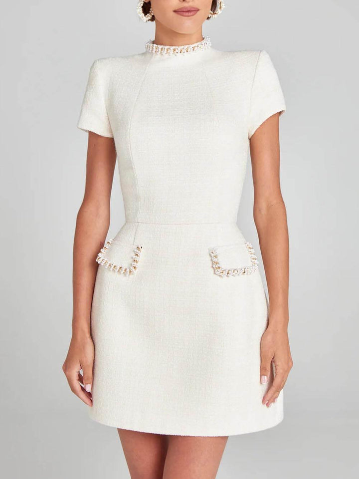 Vestido mini con bolsillos Lila