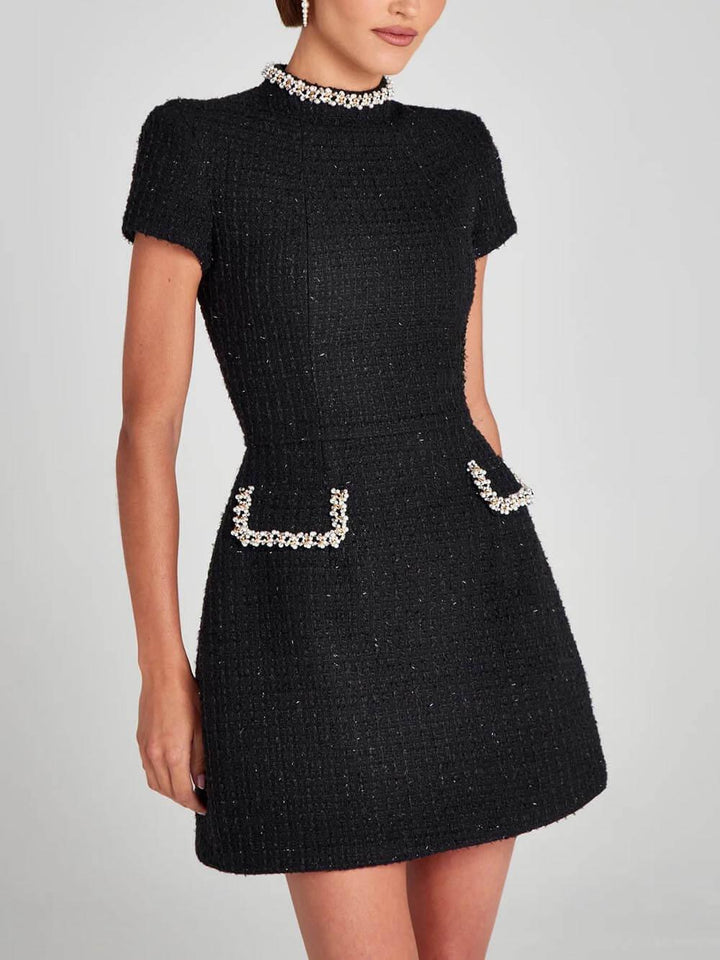 Vestido mini con bolsillos Lila