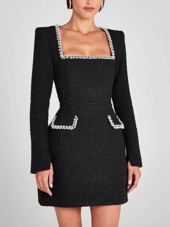 Vestido mini con bolsillos Lila