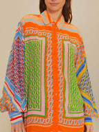 Josephine | Chemise colorée à imprimé original d'inspiration tropicale