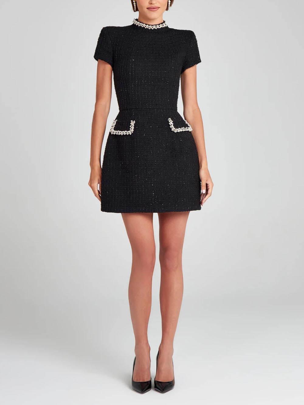 Vestido mini con bolsillos Lila
