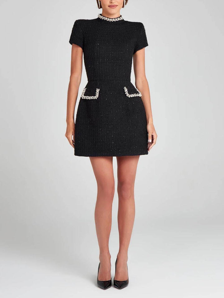 Vestido mini con bolsillos Lila