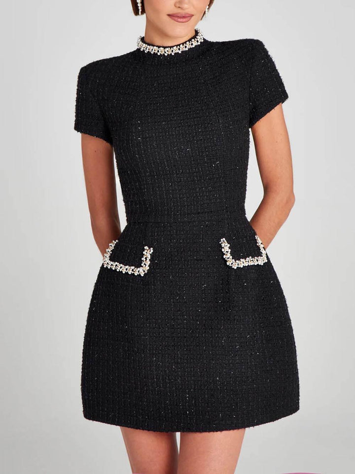Vestido mini con bolsillos Lila