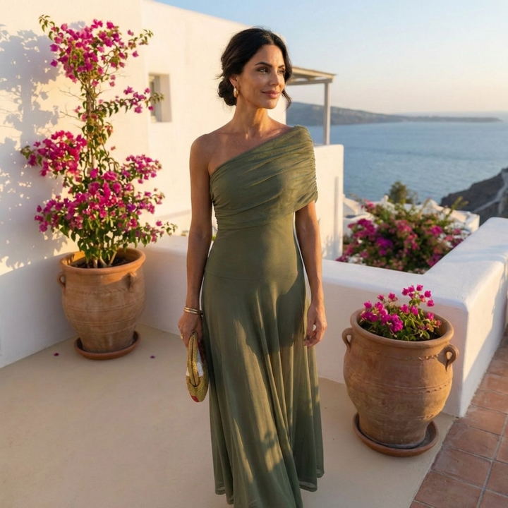 Uma | Vestido ancho fluido con diseño elegante