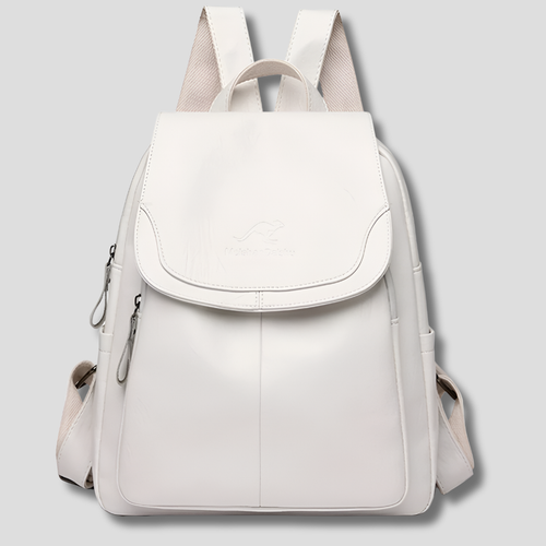 Anti-Theft Leather Backpack for Stylish Women