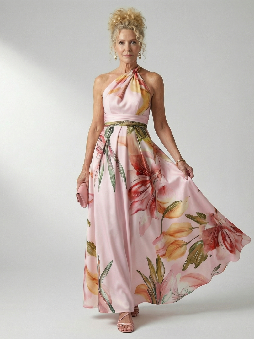 Amiel | Vestido largo ligero de flores