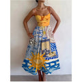 Seraphine | Robe midi Soleil paradisiaque