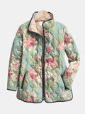 Carys | Chaqueta acolchada retro con estampado floral