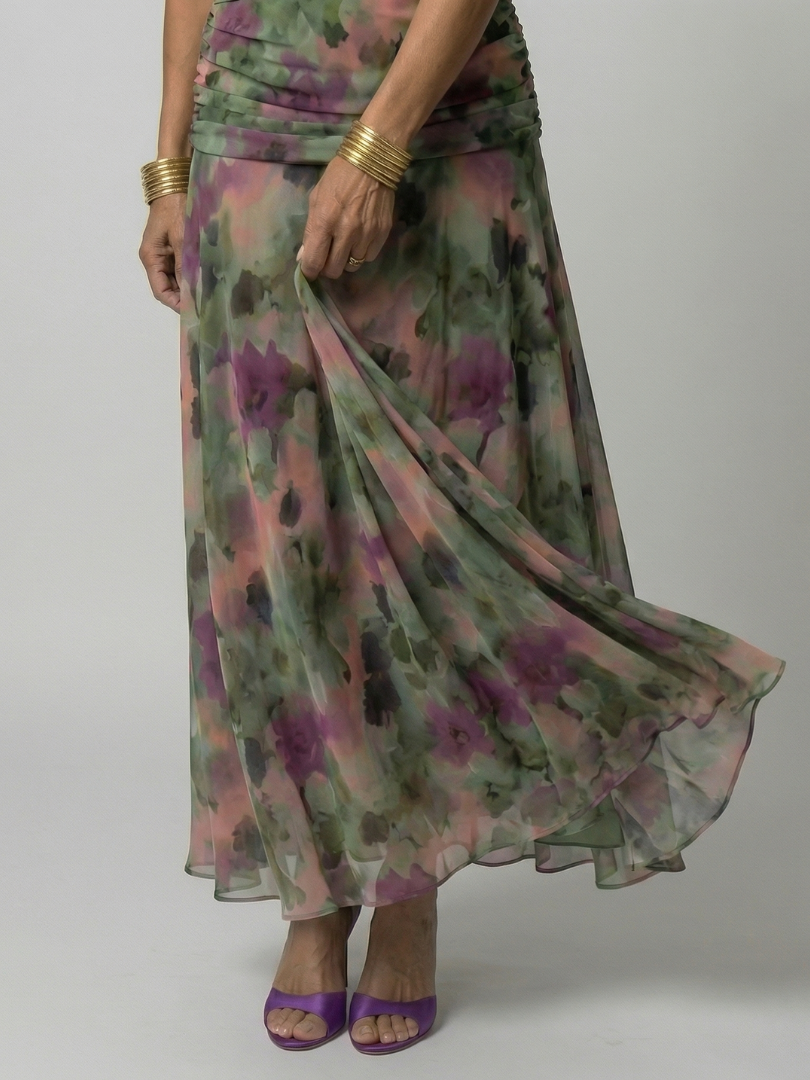 Calen | Vestidos midi vaporosos con hombros descubiertos