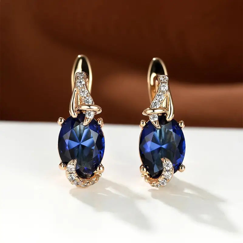 Pendientes colgantes Royal Midnight Gold  