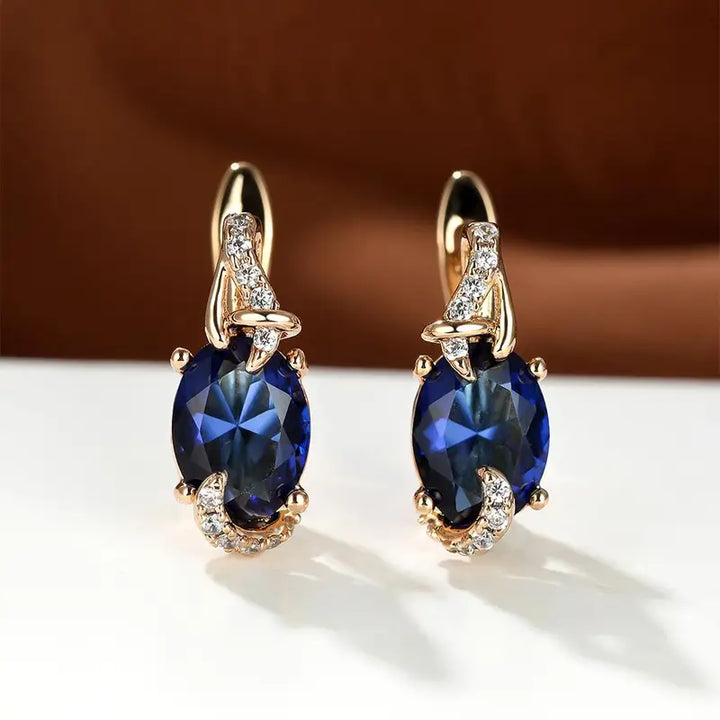 Pendientes colgantes Royal Midnight Gold  
