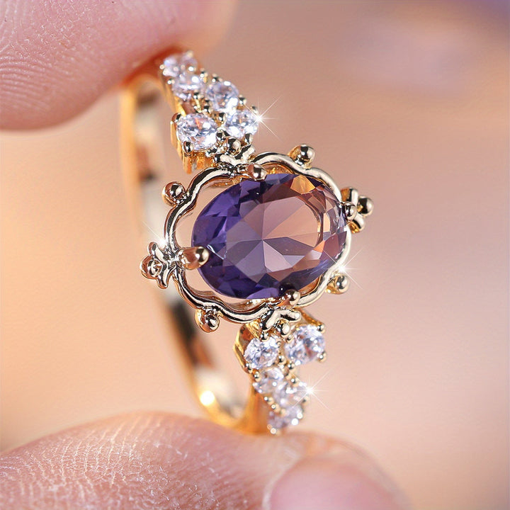 Vintage Gold Plated Court Style Floral Ring