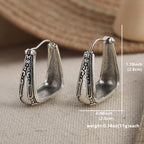 Pendientes de aro geométricos étnicos de estilo bohemio vintage