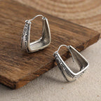 Pendientes de aro geométricos étnicos de estilo bohemio vintage