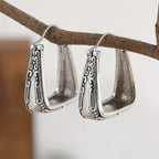 Pendientes de aro geométricos étnicos de estilo bohemio vintage