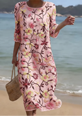 Rebecca em rosa | Vestido feminino com estampa floral