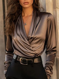 Rosalynn™ Blusa elegante com decote em V