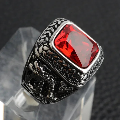 Vintage Red Turkish Signet Ring
