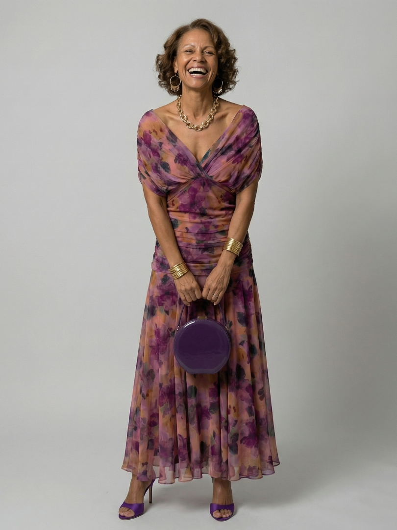 Calen | Vestidos midi vaporosos con hombros descubiertos