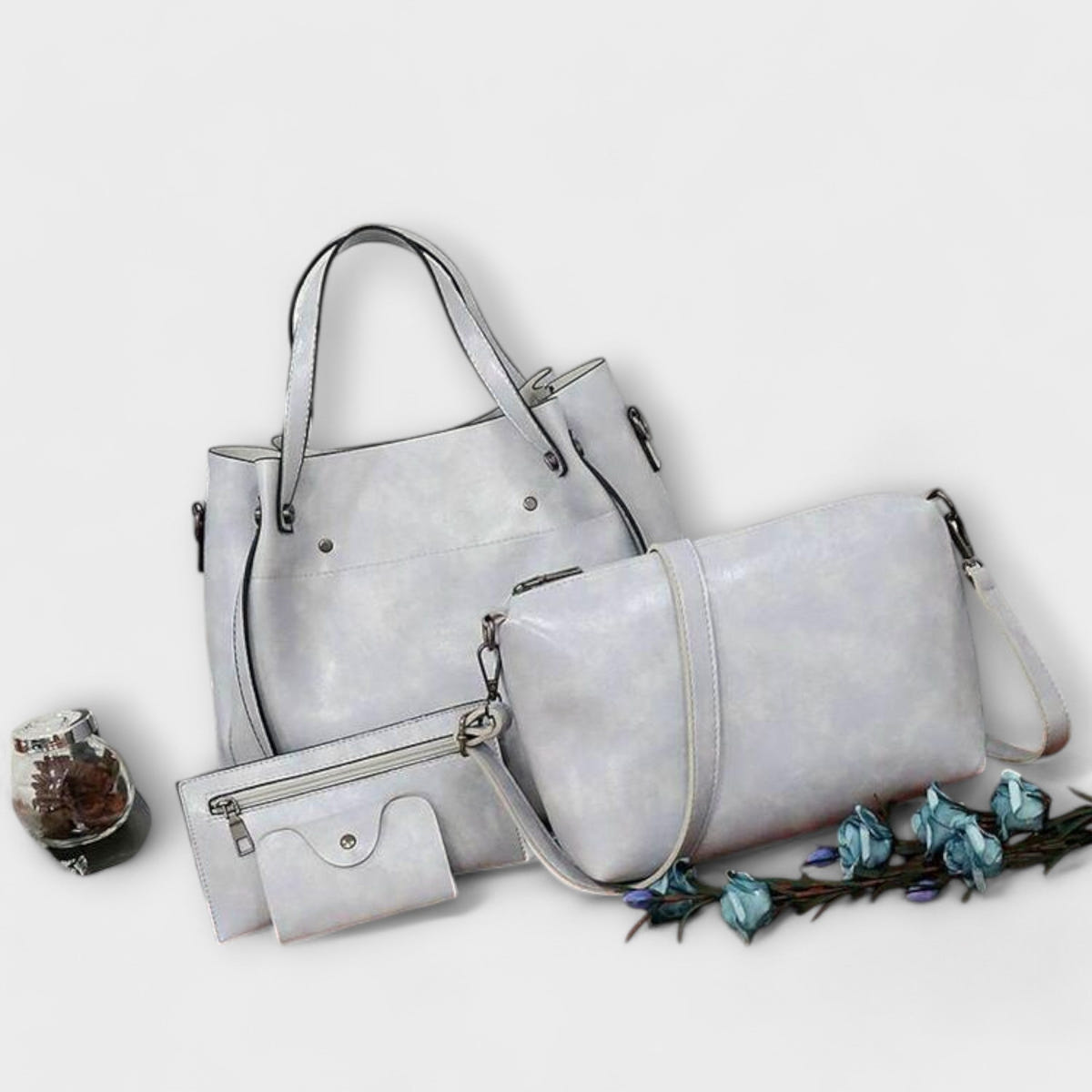 Olivia - 4-Piece Vintage Bag Set