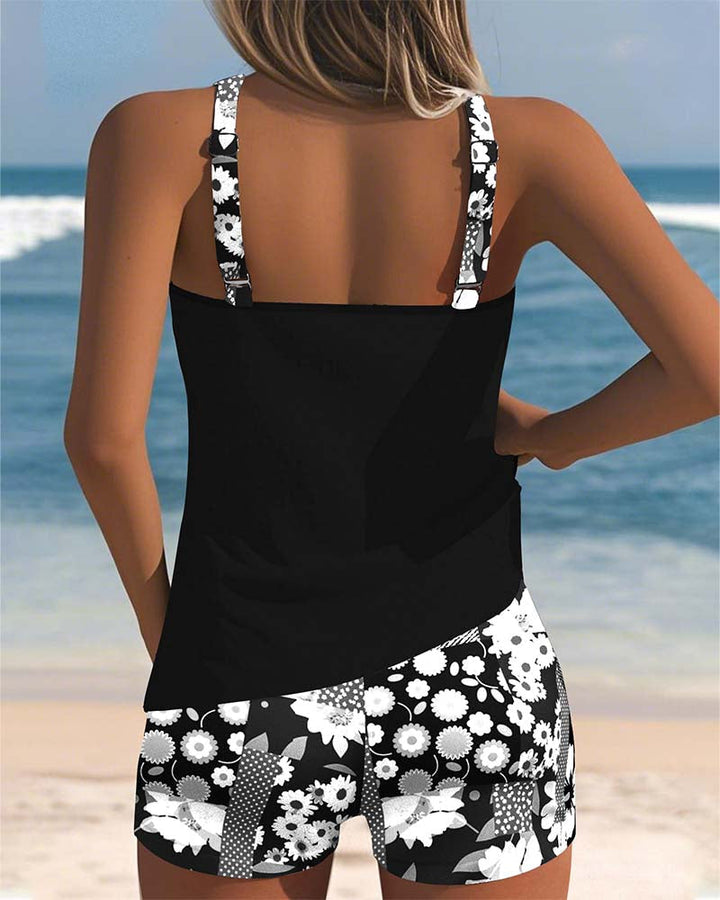 Nanet - Conjunto de tankini con shorts estampados