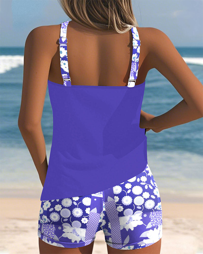 Nanet - Conjunto de tankini con shorts estampados
