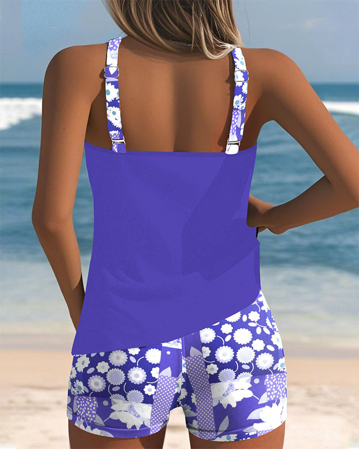 Sabrina | Traje de baño floral de dos piezas con ajuste cómodo para la playa
