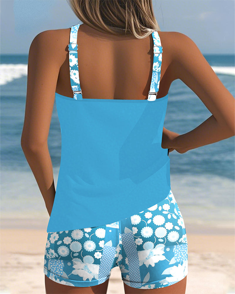 Sabrina | Traje de baño floral de dos piezas con ajuste cómodo para la playa