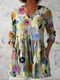 Louise | Blusa longa com decote em V