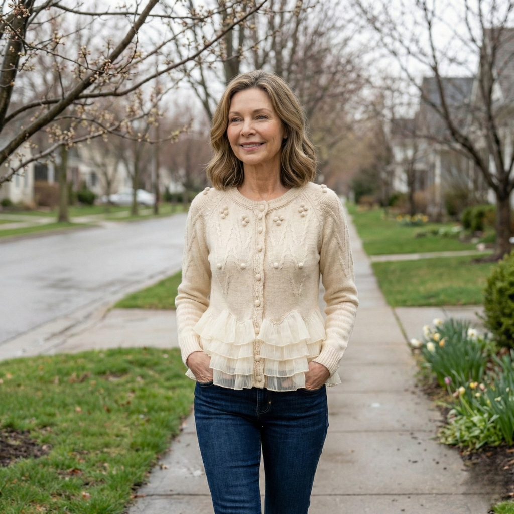 Natalie Ruffle Cardigan