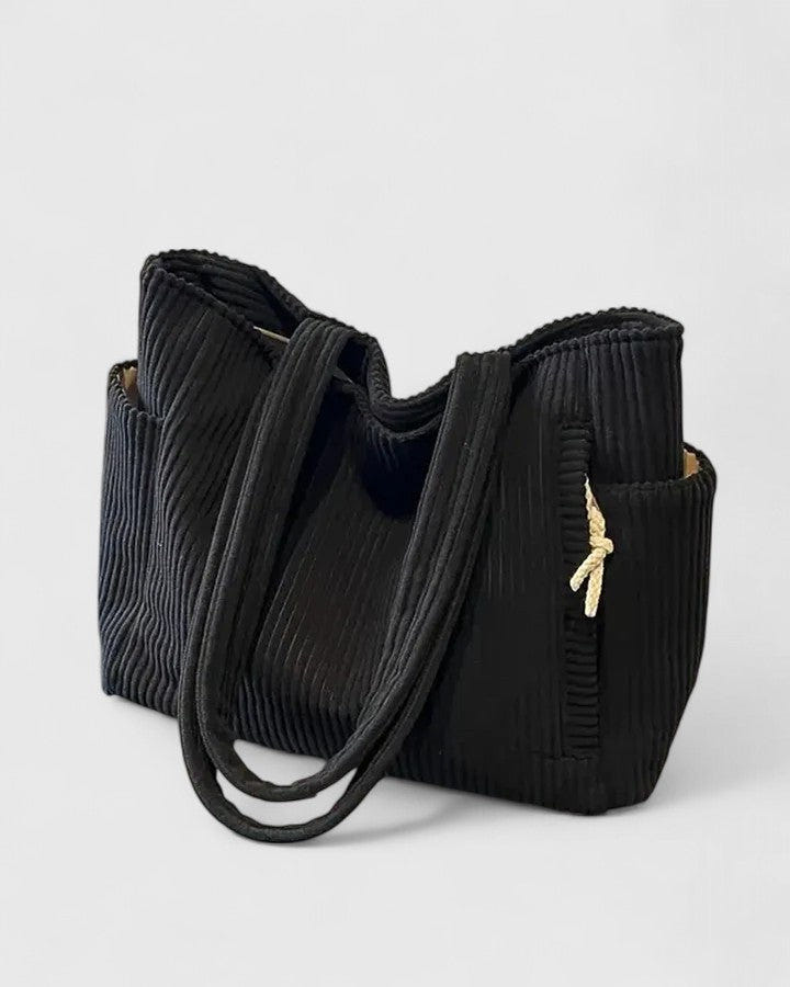 Liorane | Bolso tote lujoso de canalé con detalle de cordón