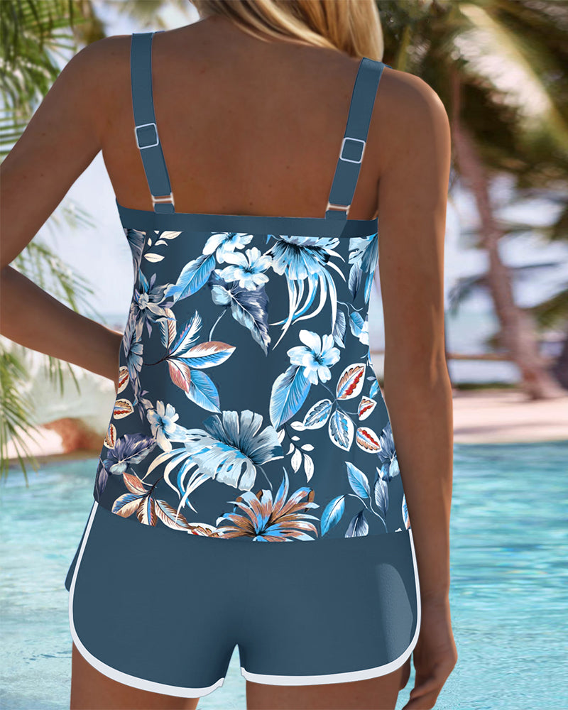 Rachelle - Conjunto de tankini floral refinado
