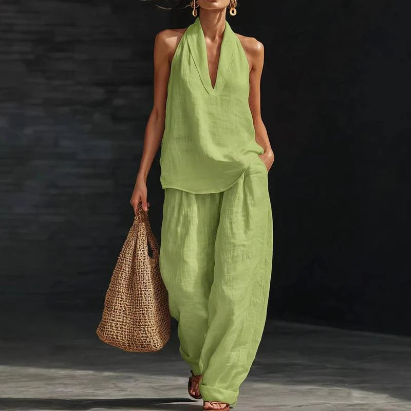 Zoë™ Conjunto sin mangas con pantalones anchos