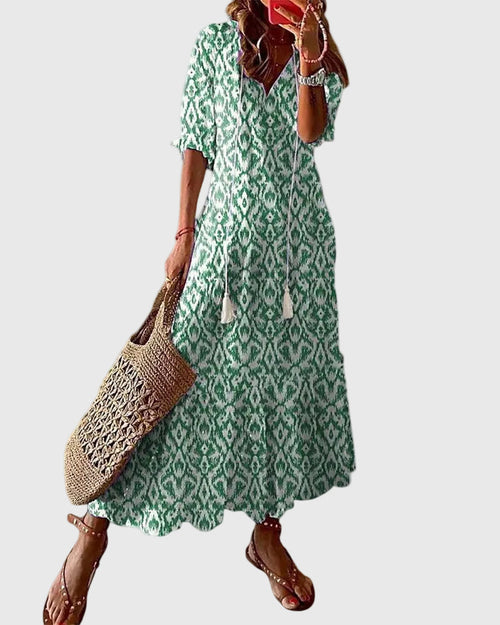 Amalia | Robe longue bohème vintage d’été