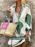 Flore | Minivestido sencillo de look tropical con estampado único para vacaciones