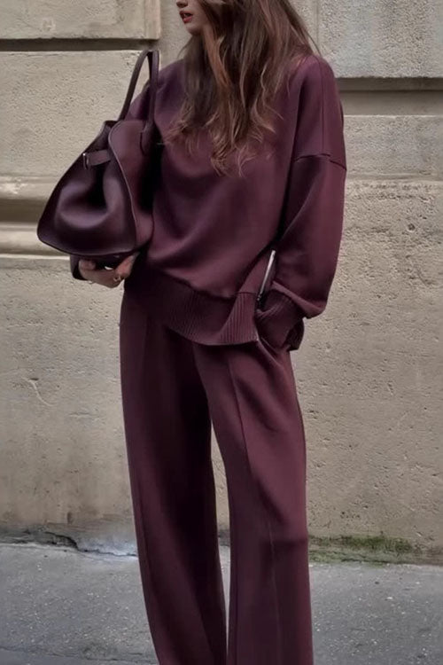 Conjunto de Moletom de Manga Longa Samantha