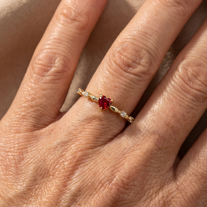 Ruby Heart Ring