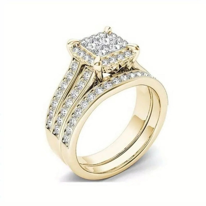 Elegant Vintage Stackable Zirconia Bridal Ring