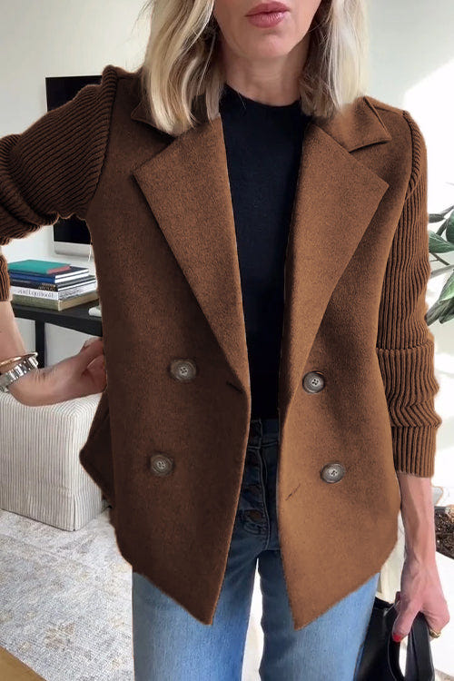 Sasha Casual Blazer Coat, Dark Brown / 10
