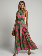 Rowen | Robe midi drapée à encolure dos nu