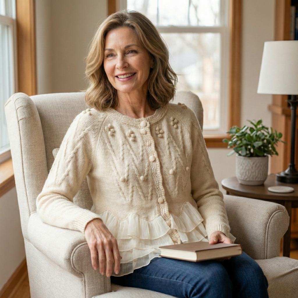 Natalie Ruffle Cardigan