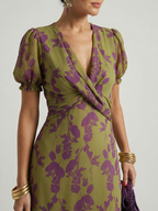 Virel | Vestido midi floral de caimento soltinho
