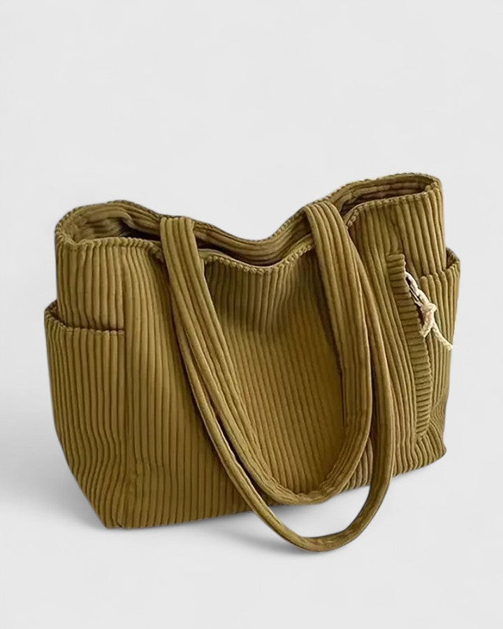 Liorane | Bolso tote lujoso de canalé con detalle de cordón