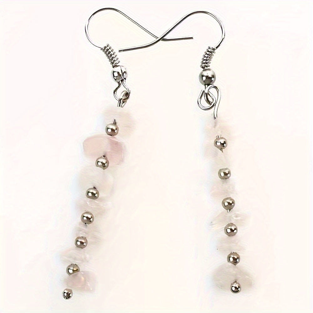 Pendientes colgantes bohemios y coloridos de piedras preciosas naturales