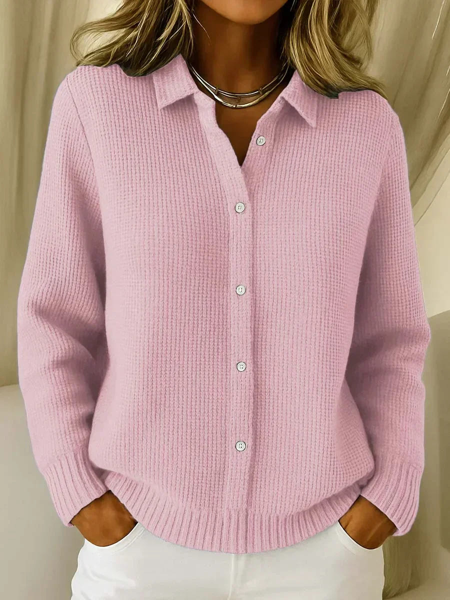 Katrina – Cardigan boutonné en maille texturée